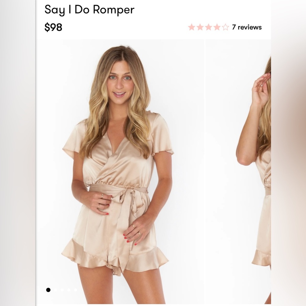 Show Me Your MuMu “Say I do” Romper (champagne // medium)
